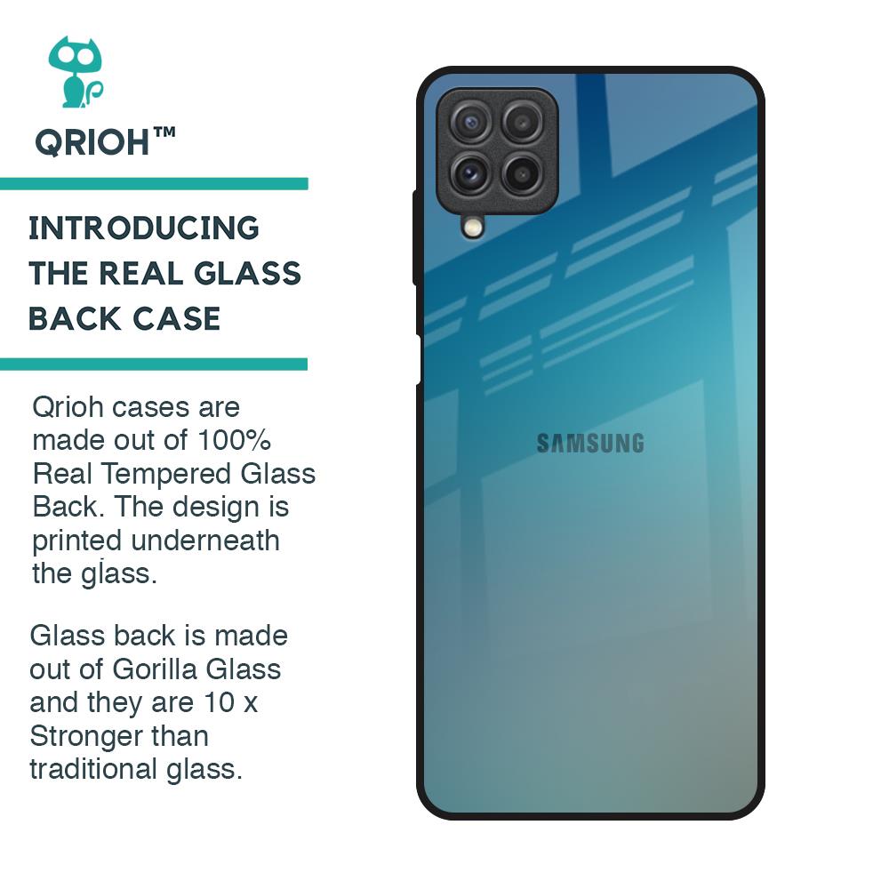 Sea Theme Gradient Glass Case for Samsung Galaxy A22