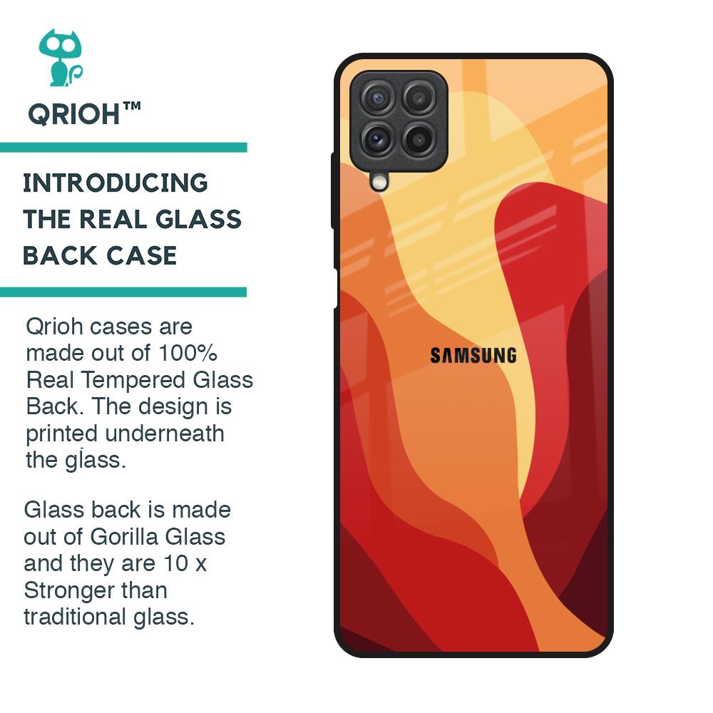 Magma Color Pattern Glass Case for Samsung Galaxy A22