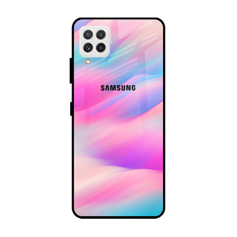 Colorful Waves Samsung Galaxy A22 Glass Cases & Covers Online