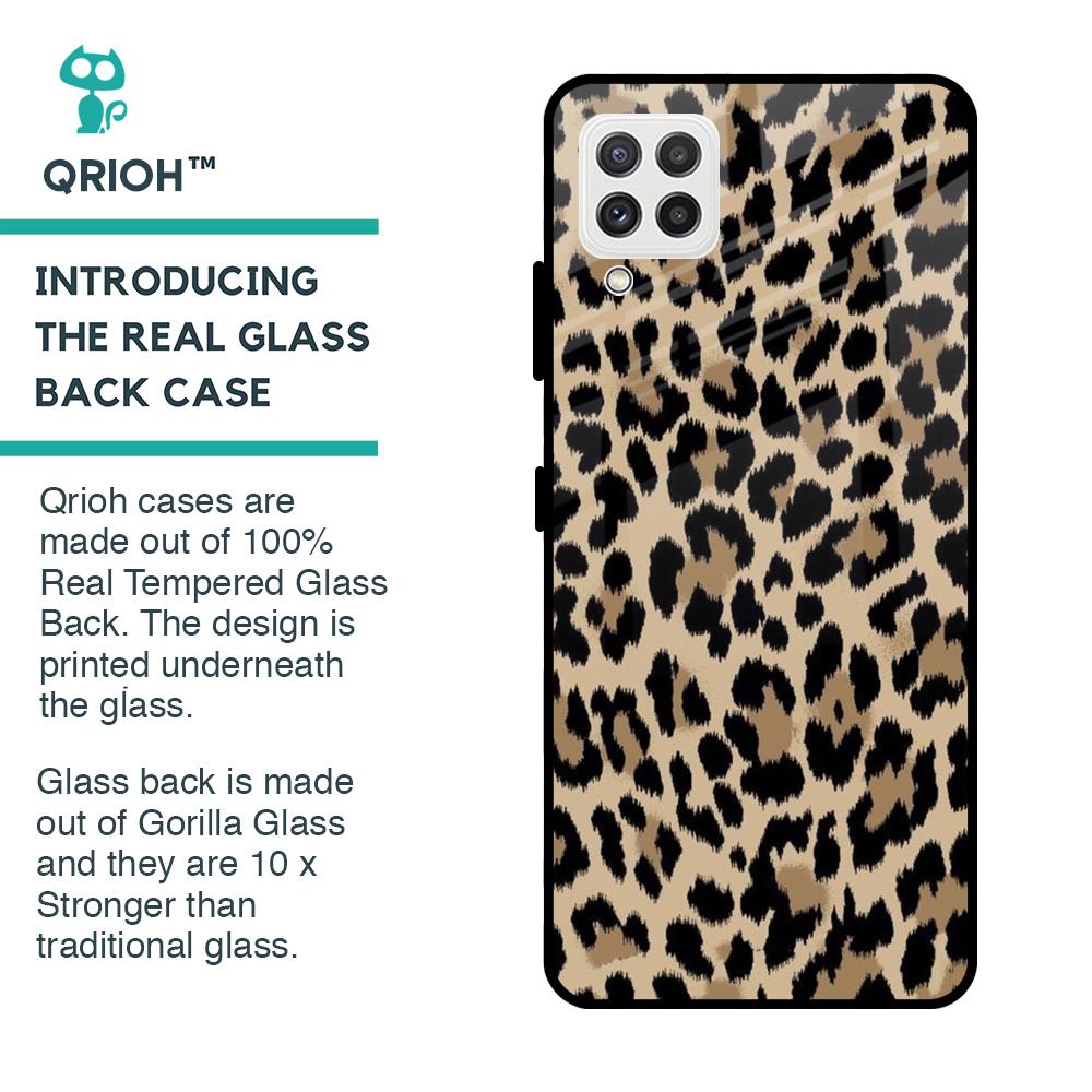 Leopard Seamless Glass Case For Samsung Galaxy A22