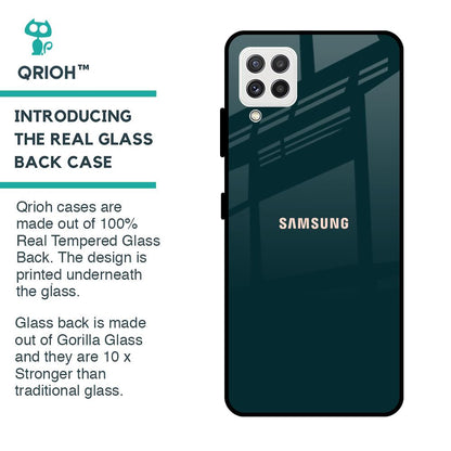 Hunter Green Glass Case For Samsung Galaxy A22
