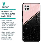 Marble Texture Pink Glass Case For Samsung Galaxy A22
