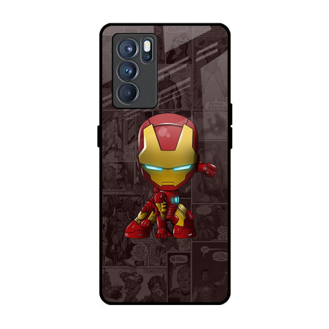 Angry Baby Super Hero Oppo Reno6 Glass Back Cover Online