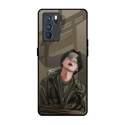 Blind Fold Oppo Reno6 Glass Back Cover Online