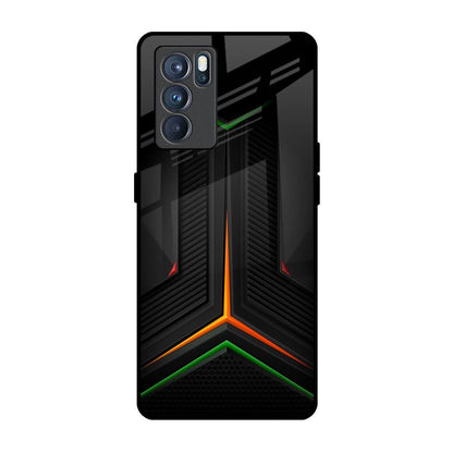 Modern Ultra Chevron Oppo Reno6 Glass Back Cover Online