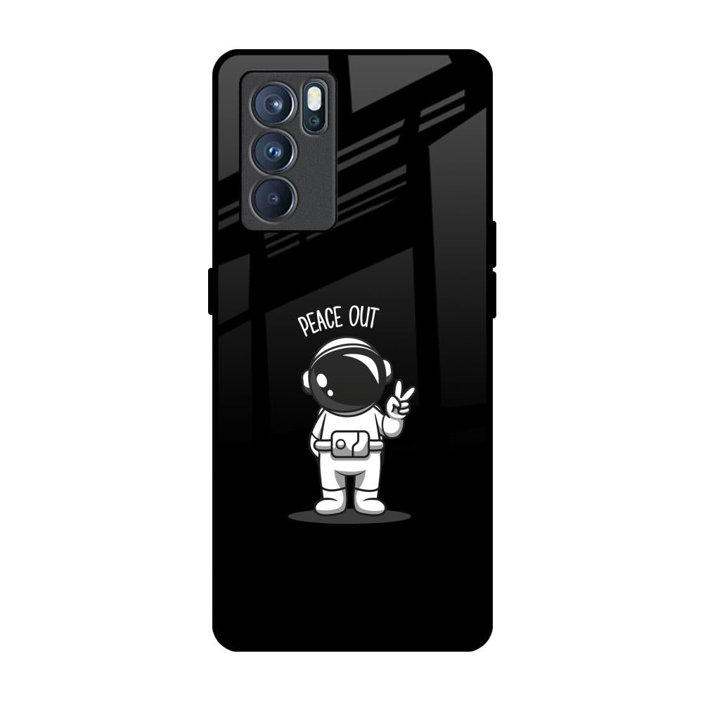 Peace Out Astro Oppo Reno6 Glass Back Cover Online