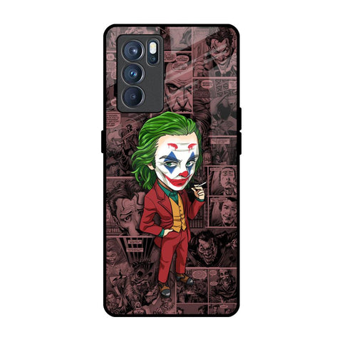 Joker Cartoon Oppo Reno6 Glass Back Cover Online