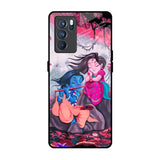 Radha Krishna Art Oppo Reno6 Glass Back Cover Online