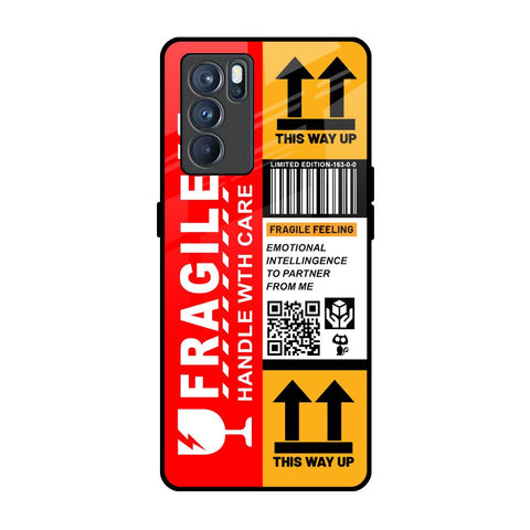 Handle With Care Oppo Reno6 Glass Back Cover Online