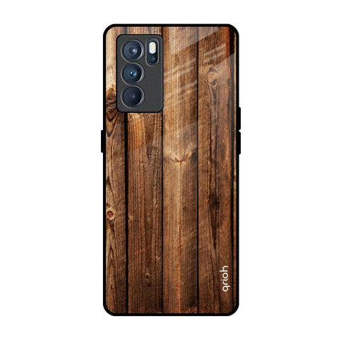 Timber Printed Oppo Reno6 Glass Back Cover Online