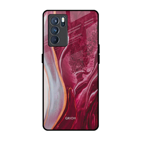 Crimson Ruby Oppo Reno6 Glass Back Cover Online