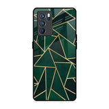 Abstract Green Oppo Reno6 Glass Back Cover Online