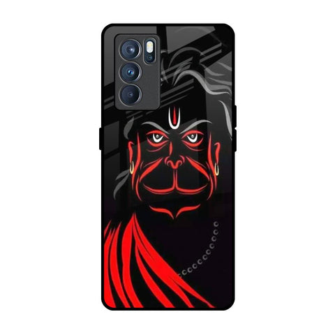 Lord Hanuman Oppo Reno6 Glass Back Cover Online