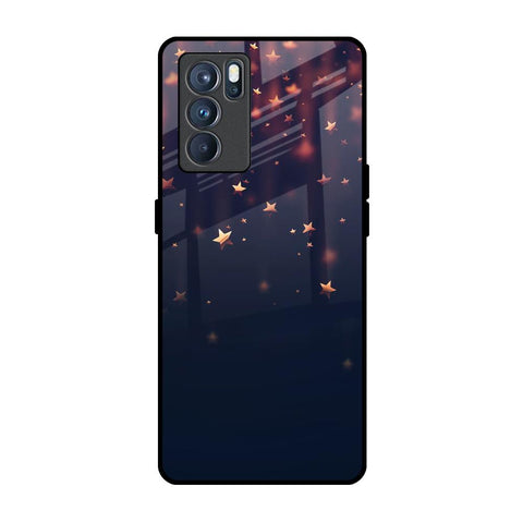 Falling Stars Oppo Reno6 Glass Back Cover Online