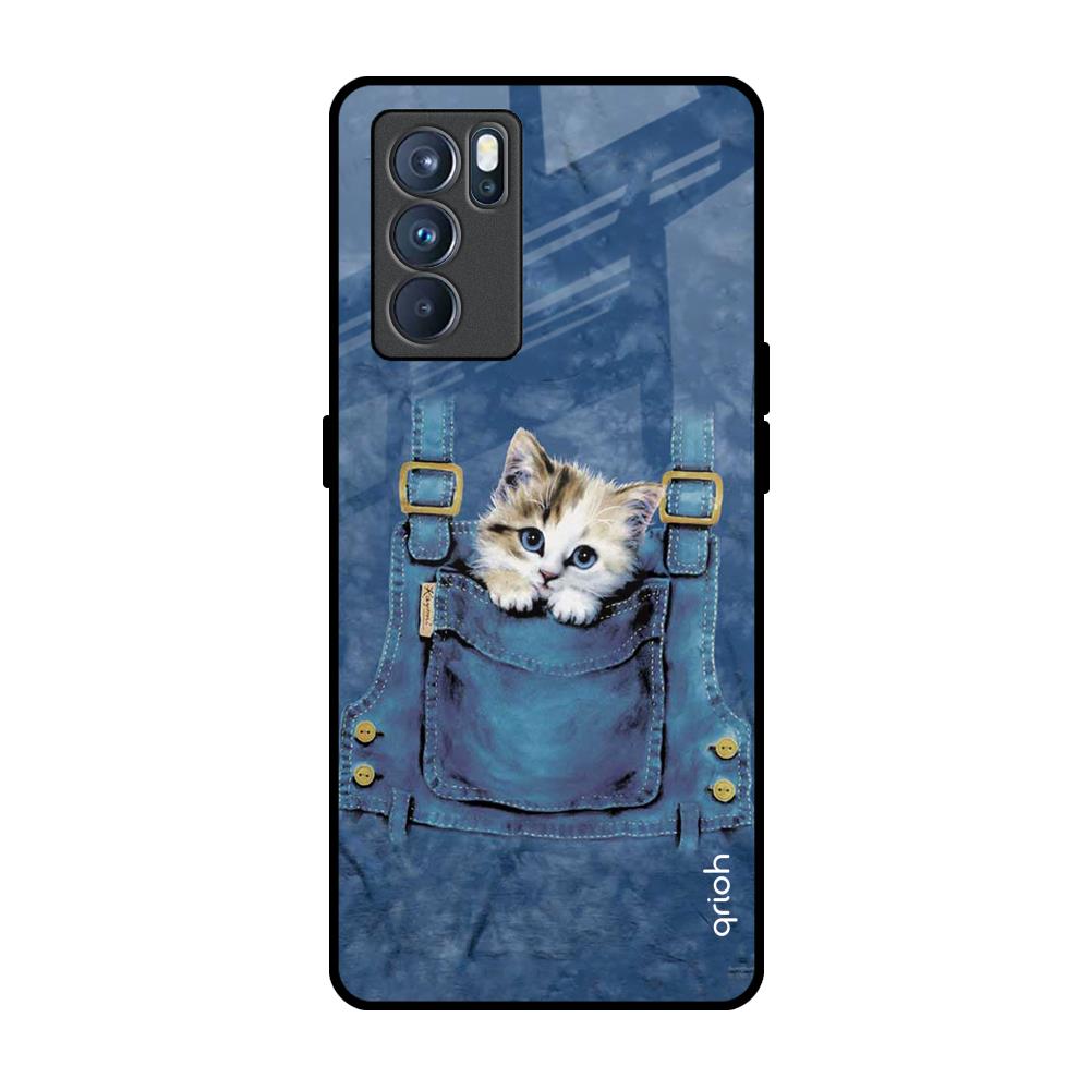 Kitty In Pocket Oppo Reno6 Glass Back Cover Online