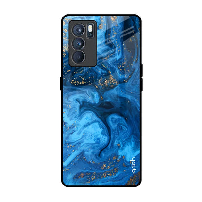 Gold Sprinkle Oppo Reno6 Glass Back Cover Online