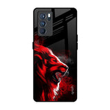 Red Angry Lion Oppo Reno6 Glass Back Cover Online