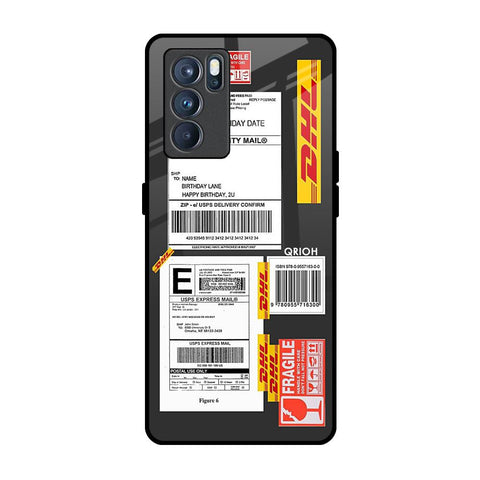 Cool Barcode Label Oppo Reno6 Glass Back Cover Online