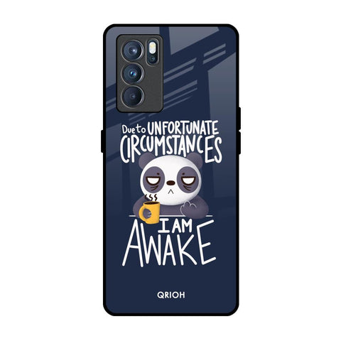 Struggling Panda Oppo Reno6 Glass Back Cover Online