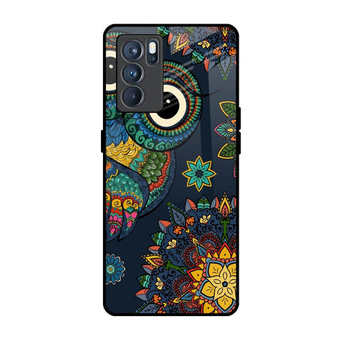 Owl Art Oppo Reno6 Glass Back Cover Online