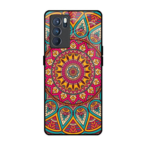 Elegant Mandala Oppo Reno6 Glass Back Cover Online