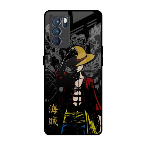 Dark Luffy Oppo Reno6 Glass Back Cover Online