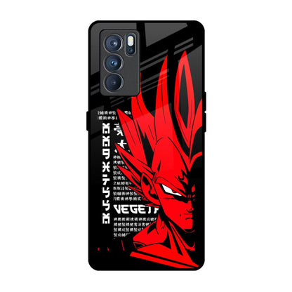Red Vegeta Oppo Reno6 Glass Back Cover Online