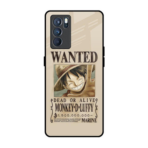 Luffy Wanted Oppo Reno6 Glass Back Cover Online