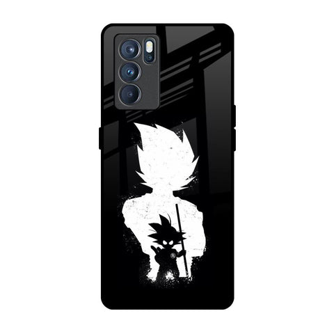 Monochrome Goku Oppo Reno6 Glass Back Cover Online