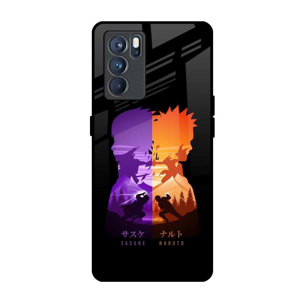 Minimalist Anime Oppo Reno6 Glass Back Cover Online