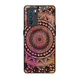 Floral Mandala Oppo Reno6 Glass Back Cover Online
