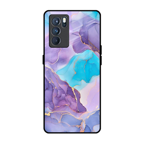 Alcohol ink Marble Oppo Reno6 Glass Back Cover Online