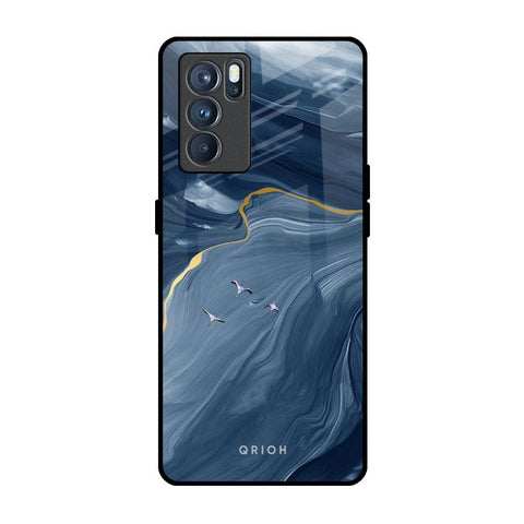 Deep Ocean Marble Oppo Reno6 Glass Back Cover Online