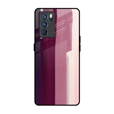 Brush Stroke Art Oppo Reno6 Glass Back Cover Online