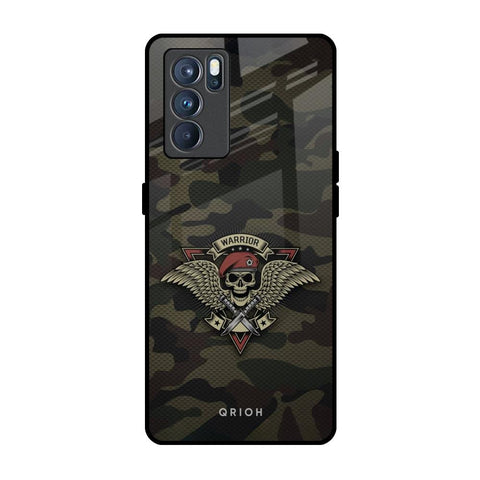 Army Warrior Oppo Reno6 Glass Back Cover Online
