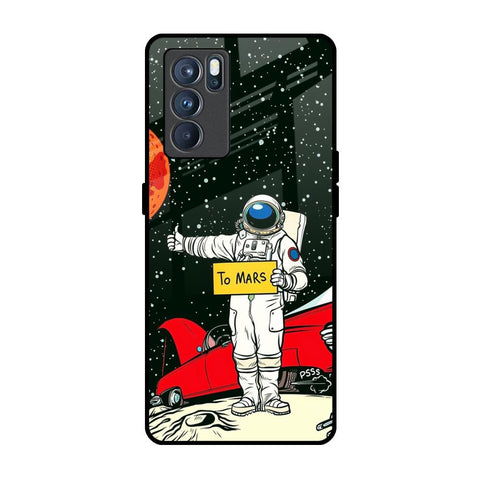Astronaut on Mars Oppo Reno6 Glass Back Cover Online