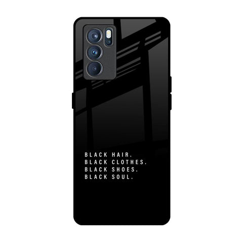 Black Soul Oppo Reno6 Glass Back Cover Online