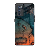 Geographical Map Oppo Reno6 Glass Back Cover Online