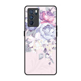 Elegant Floral Oppo Reno6 Glass Back Cover Online
