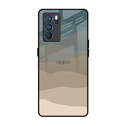 Abstract Mountain Pattern Oppo Reno6 Glass Back Cover Online