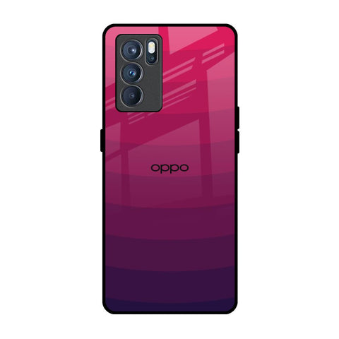 Wavy Pink Pattern Oppo Reno6 Glass Back Cover Online