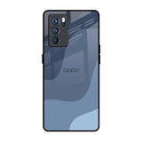 Navy Blue Ombre Oppo Reno6 Glass Back Cover Online
