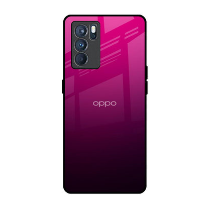Purple Ombre Pattern Oppo Reno6 Glass Back Cover Online