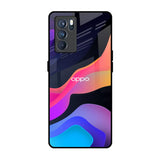 Colorful Fluid Oppo Reno6 Glass Back Cover Online