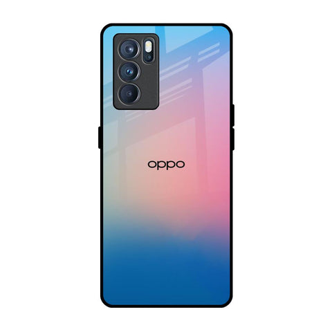 Blue & Pink Ombre Oppo Reno6 Glass Back Cover Online