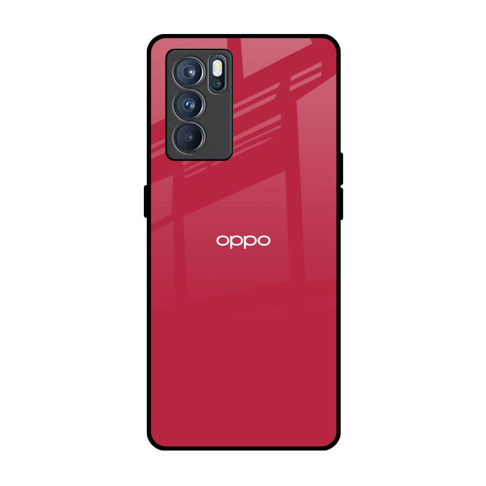 Solo Maroon Oppo Reno6 Glass Back Cover Online