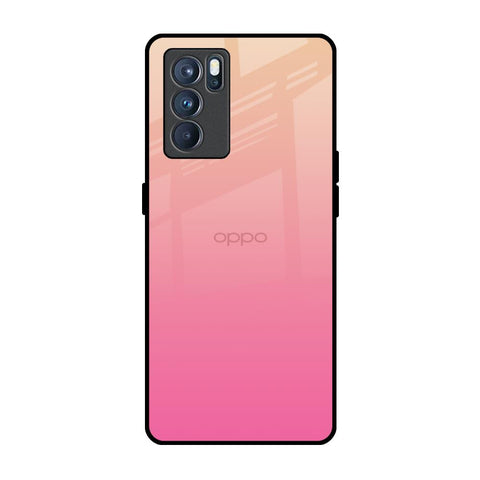 Pastel Pink Gradient Oppo Reno6 Glass Back Cover Online
