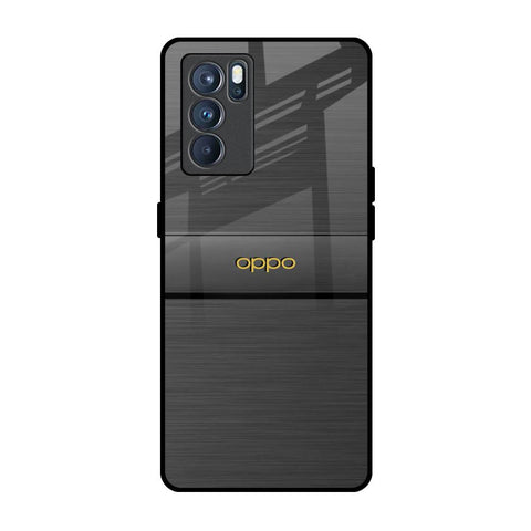 Grey Metallic Glass Oppo Reno6 Glass Back Cover Online