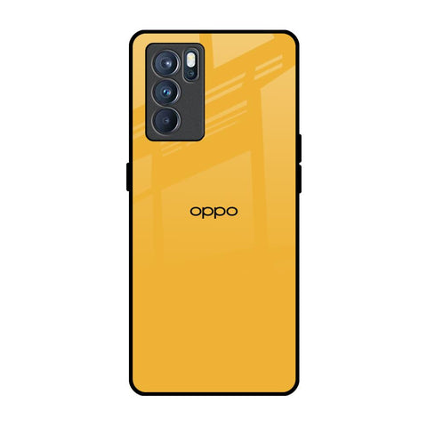 Fluorescent Yellow Oppo Reno6 Glass Back Cover Online