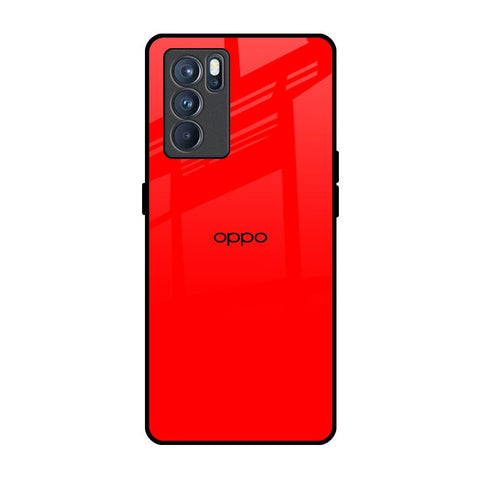 Blood Red Oppo Reno6 Glass Back Cover Online